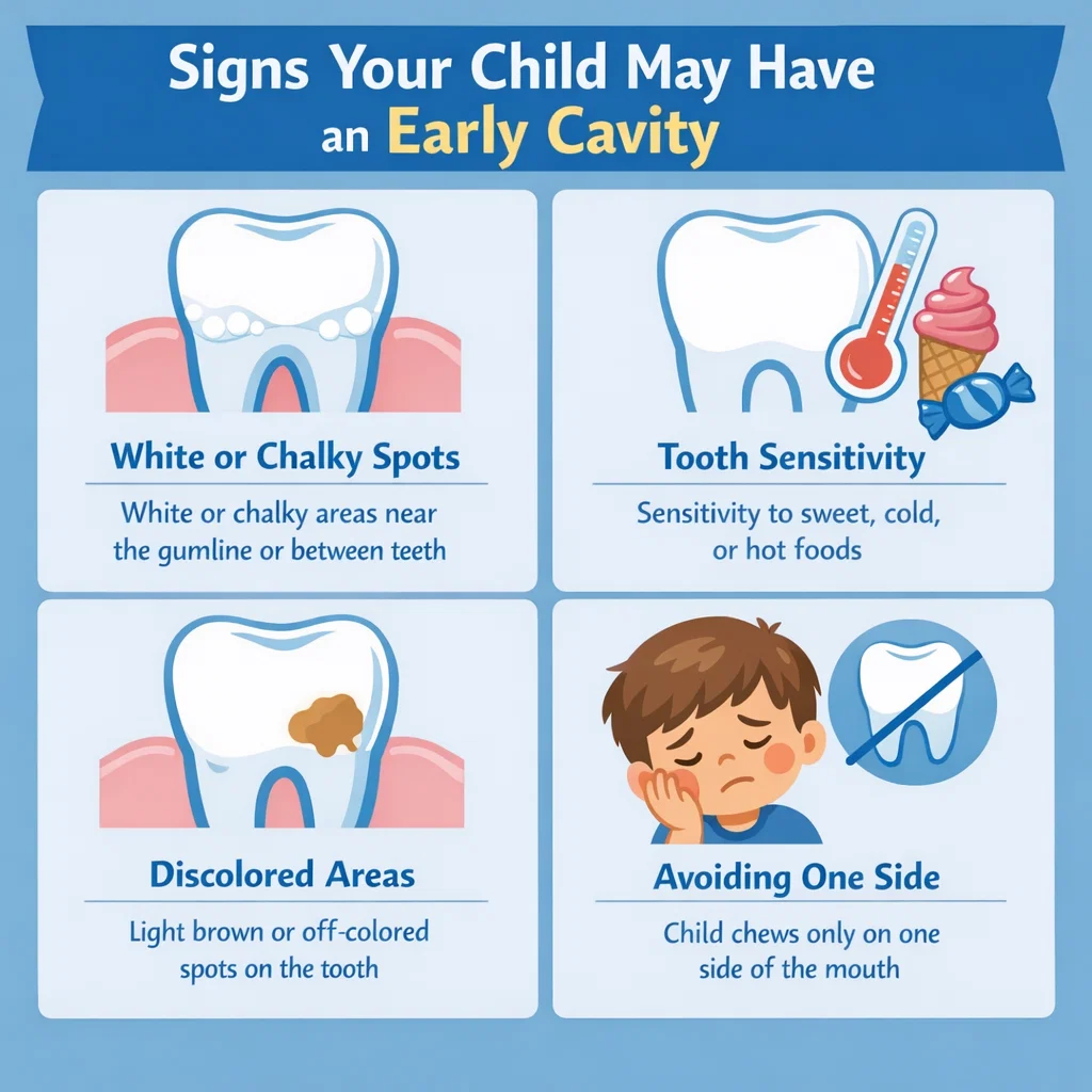 early cavity in child signs