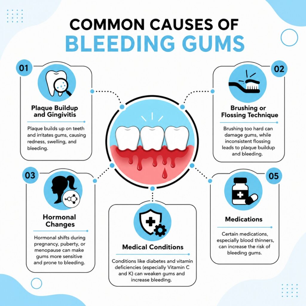 common causes of bleeding gums